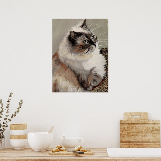 Vincent Cat Gogh Poster (Keuken)