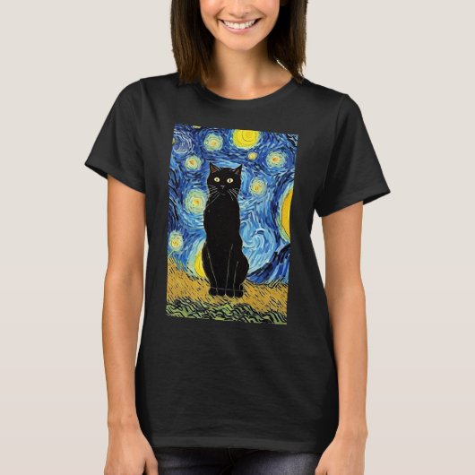 Vincent Cat Gogh T-Shirt (Voorkant)