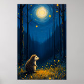 Vincent der Igel im Wald Poster (Voorkant)