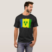 Vincent en de Grenadines Vlag Saint Vinc T-shirt (Voorkant volledig)