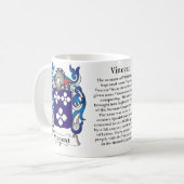 Vincent Family Coat of Arms mok (Voorkant links)