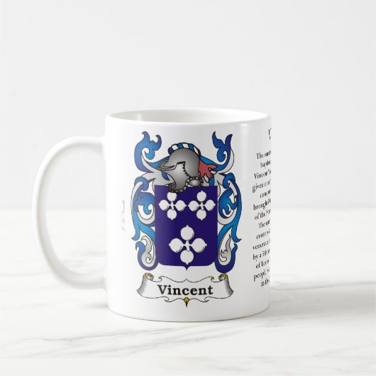 Vincent Family Coat of Arms mok (Links)