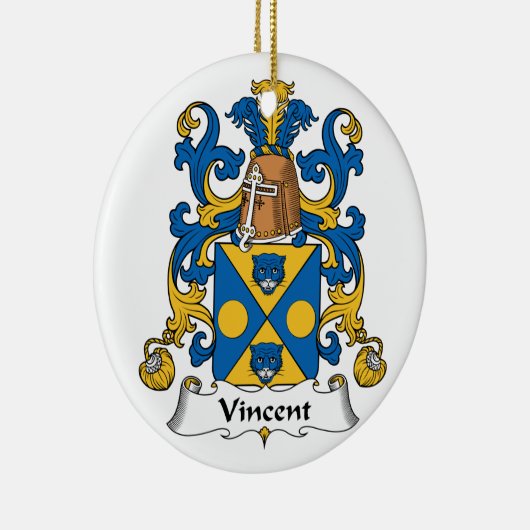 Vincent Family Crest Keramisch Ornament (Rechts)