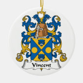 Vincent Family Crest Keramisch Ornament (Voorkant)