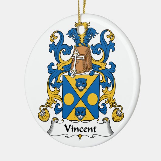 Vincent Family Crest Keramisch Ornament (Links)