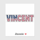 Vincent Name Vorname USA Sticker Stickerset (Vel)
