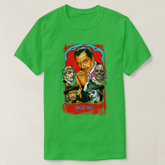 Vincent Price Master Terror T-shirt (Design voorkant)