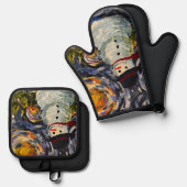 Vincent Snowman Pot Holder & Mitt set (Voorkant / Achterkant)
