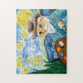 Vincent the Cat, Sterrennacht spoof jigzaag puzzel Legpuzzel (Verticaal)
