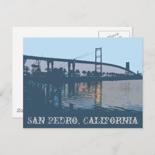 Vincent Thomas Bridge-Briefkaart Briefkaart (Voorkant / Achterkant)