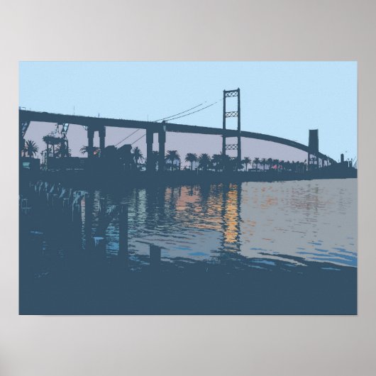 Vincent Thomas Bridge Poster (Voorkant)