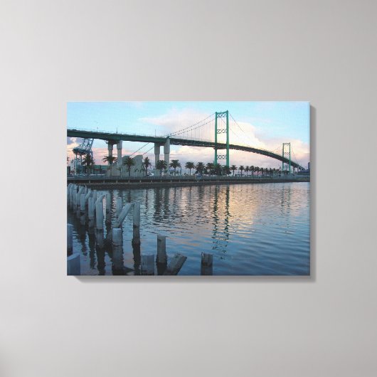 Vincent Thomas Bridge San Pedro Canvas Afdruk (Voorkant)