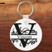 Vincent V Monogram Sleutelhanger (Voorkant)