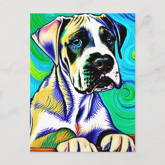 Vincent Van Dog Briefkaart (Voorkant)