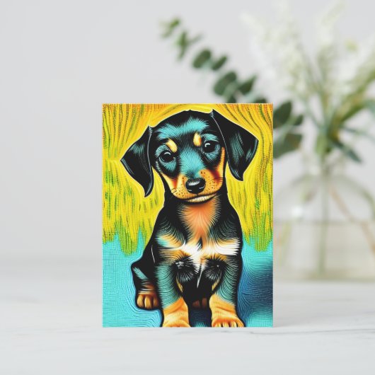 Vincent Van Dog Briefkaart (Staand voorkant)