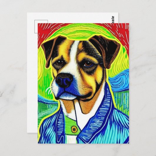 Vincent Van Dog Briefkaart (Voorkant / Achterkant)