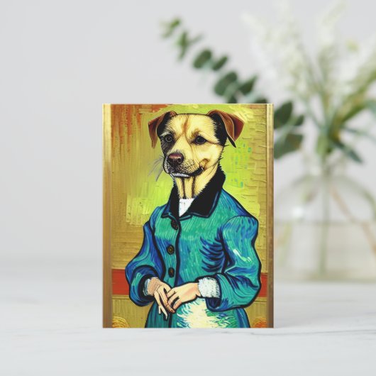 Vincent Van Dog Briefkaart (Staand voorkant)