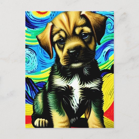 Vincent Van Dog Briefkaart (Voorkant)