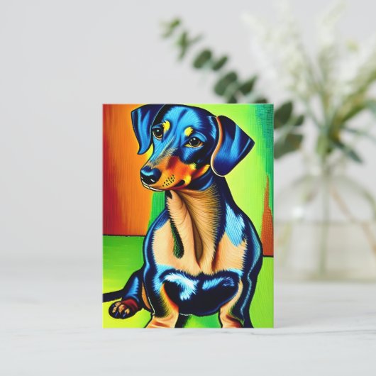 Vincent Van Dog Briefkaart (Staand voorkant)