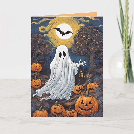 Vincent van Ghost Halloween Kaart (Voorkant)