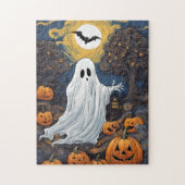Vincent van Ghost Spooky Night Halloween Legpuzzel (Verticaal)