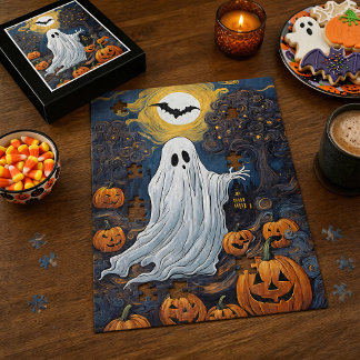 Vincent van Ghost Spooky Night Halloween Legpuzzel