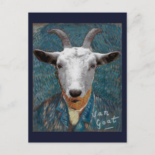 Vincent Van Goat Animal Painter Briefkaart