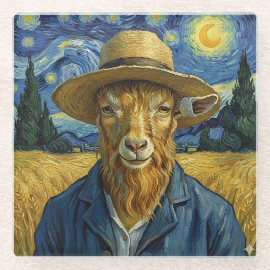 Vincent Van Goat, Glass Coaster Glazen Onderzetter (Voorkant)