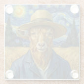 Vincent Van Goat, Glass Coaster Glazen Onderzetter (Achterkant)