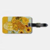 Vincent Van Gogh 12 Sunflowers Impressionist Bagagelabel (Achterkant horizontaal)