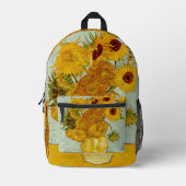 Vincent van Gogh 12 Zonnebloemen impressionist Bedrukte Rugzak (Voorkant)