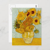 Vincent van Gogh 12 Zonnebloemen impressionist Briefkaart (Voorkant / Achterkant)