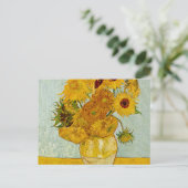 Vincent van Gogh 12 Zonnebloemen impressionist Briefkaart (Staand voorkant)