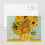 Vincent van Gogh 12 Zonnebloemen impressionist Briefkaart (Voorkant / Achterkant)