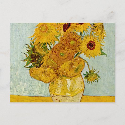 Vincent van Gogh 12 Zonnebloemen impressionist Briefkaart (Voorkant)