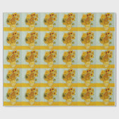 Vincent van Gogh 12 Zonnebloemen impressionist Cadeaupapier (Vlak)