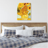 Vincent van Gogh 12 Zonnebloemen impressionist Canvas Afdruk (Insitu (Slaapkamer))