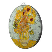 Vincent van Gogh 12 Zonnebloemen impressionist Dartbord (Voorkant Rechts)