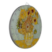 Vincent van Gogh 12 Zonnebloemen impressionist Dartbord (Voorkant Links)