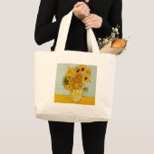 Vincent van Gogh 12 Zonnebloemen impressionist Grote Tote Bag (Voorkant (product))