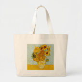 Vincent van Gogh 12 Zonnebloemen impressionist Grote Tote Bag (Voorkant)