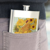 Vincent van Gogh 12 Zonnebloemen impressionist Heupfles (Voorbeeld)