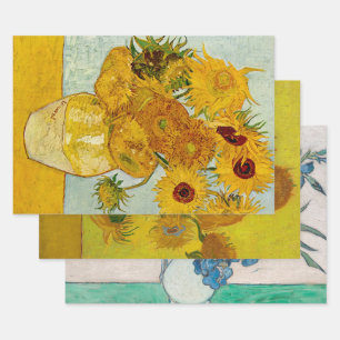 Vincent van Gogh 12 Zonnebloemen impressionist Inpakpapier Vel