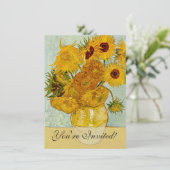Vincent van Gogh 12 Zonnebloemen impressionist Kaart (Staand voorkant)