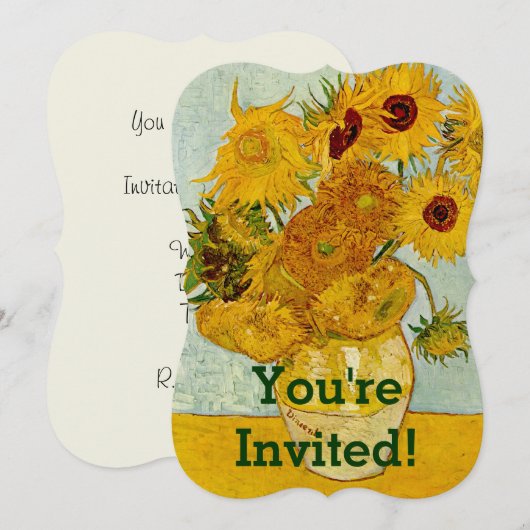 Vincent van Gogh 12 Zonnebloemen impressionist Kaart (Voorkant / Achterkant)