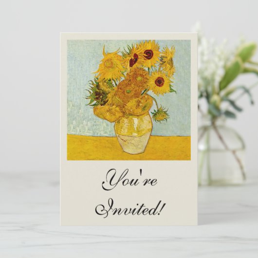 Vincent van Gogh 12 Zonnebloemen impressionist Kaart (Staand voorkant)