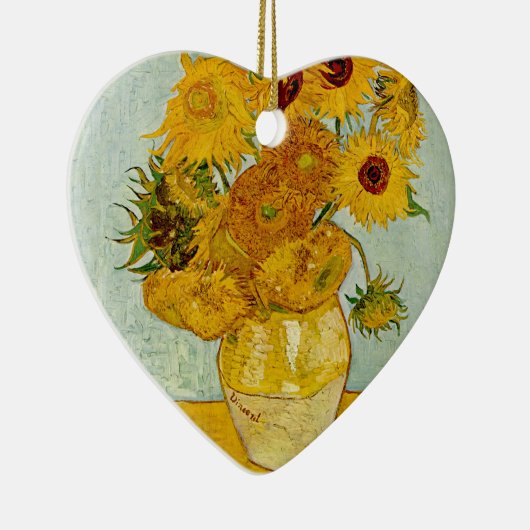 Vincent van Gogh 12 Zonnebloemen impressionist Keramisch Ornament (Rechts)