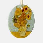 Vincent van Gogh 12 Zonnebloemen impressionist Keramisch Ornament (Rechts)