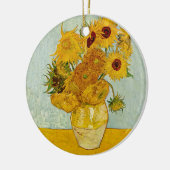 Vincent van Gogh 12 Zonnebloemen impressionist Keramisch Ornament (Links)
