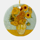 Vincent van Gogh 12 Zonnebloemen impressionist Keramisch Ornament (Achterkant)